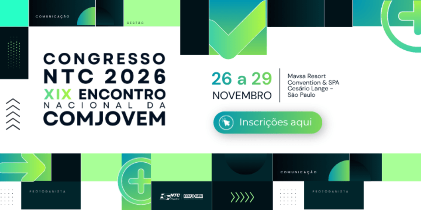 Congresso NTC 2026 – XIX Encontro Nacional da COMJOVEM será realizado no Mavsa Resort, em Cesário Lange (SP)