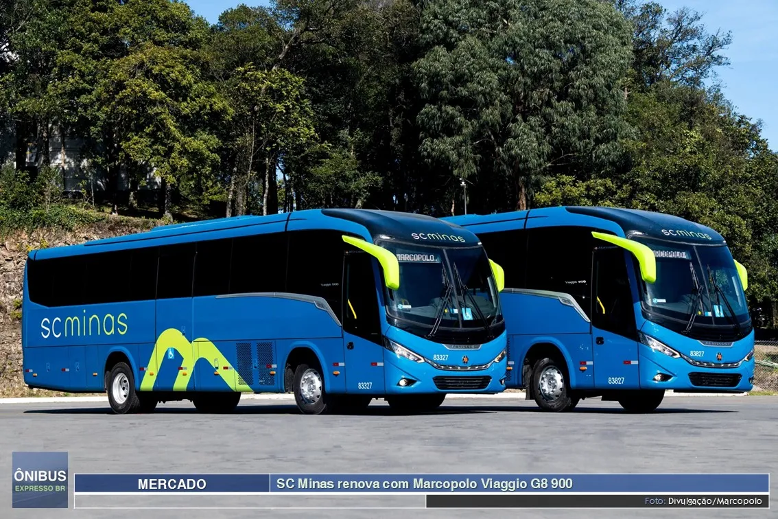 SC Minas renova com 36 ônibus Marcopolo Viaggio G8 900