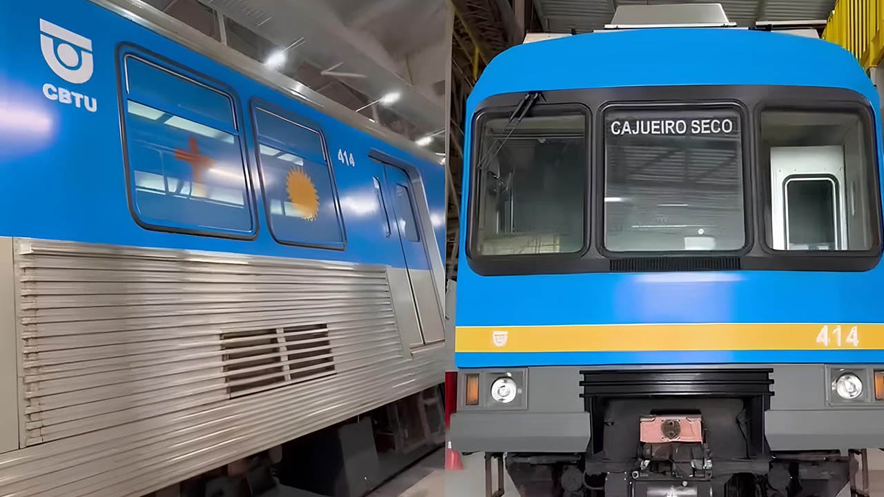 Primeiro trem usado de BH estreia no Metrô do Recife sob críticas