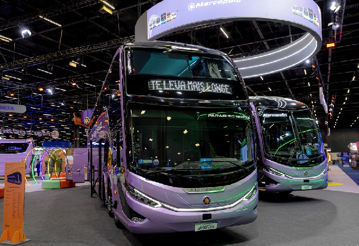 Marcopolo inova e apresenta conceito de película inteligente para vidros na Lat.Bus 2026