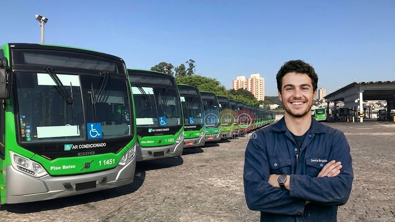 Viação Santa Brígida abre vaga para aprendiz de mecânica com jornada de 4 horas por dia