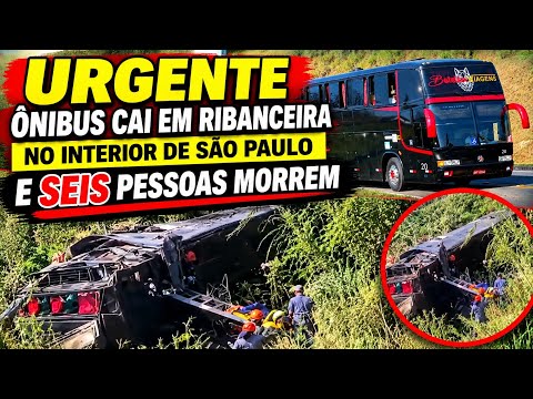 Ônibus cai em ribanceira no vale do Paraíba e seis pessoas morrem
