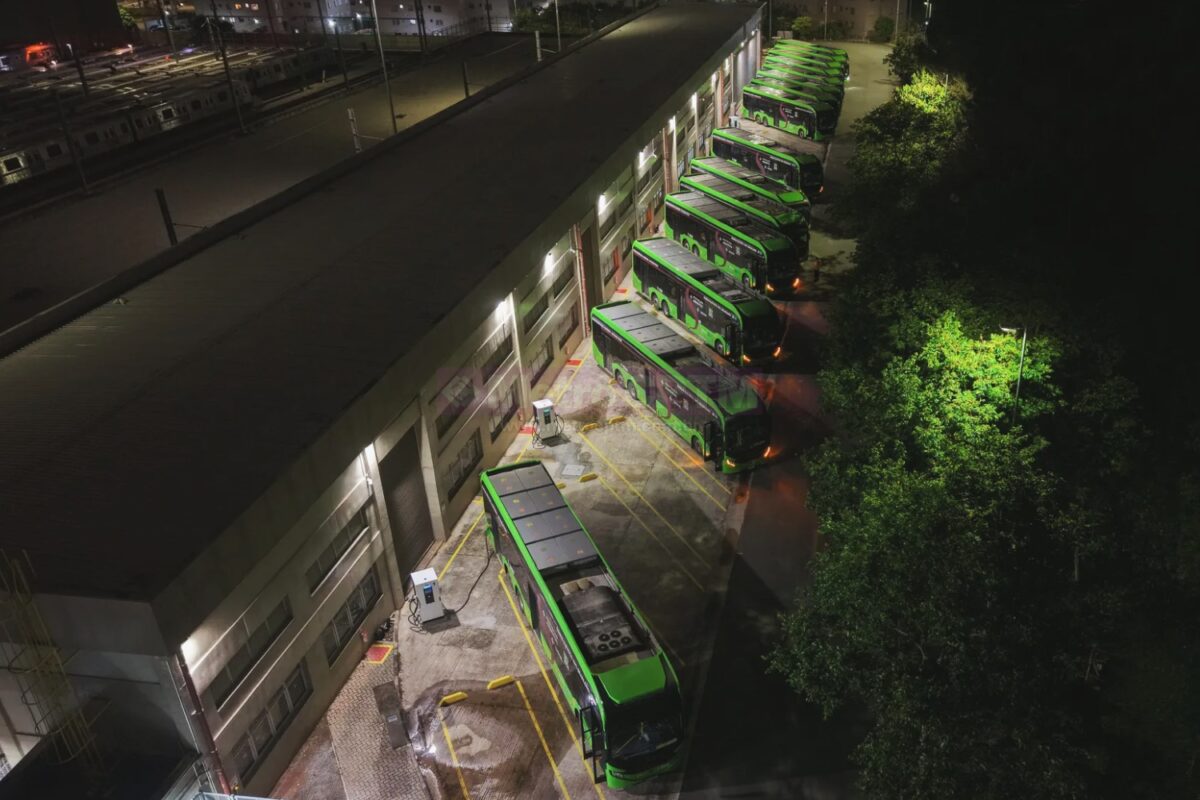 Motiva instala posto de recarga para ônibus elétricos no pátio da Linha 5-Lilás