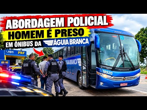 Homem é preso em um ônibus da Águia Branca no Espírito Santo