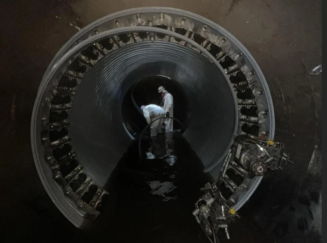 Tatuzão atravessa Córrego Aricanduva durante obras de expansão da Linha 2-Verde do Metrô