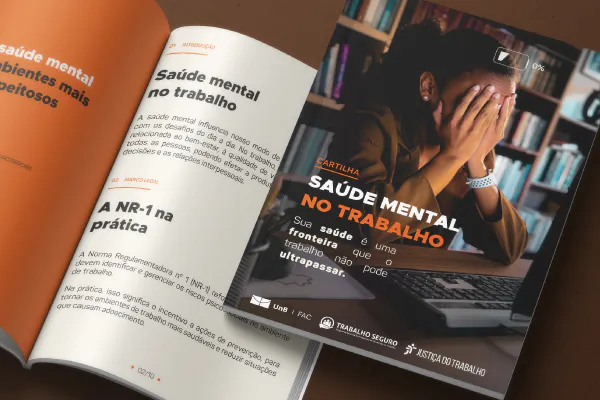 TST e UnB lançam cartilha sobre saúde mental e riscos psicossociais no trabalho
