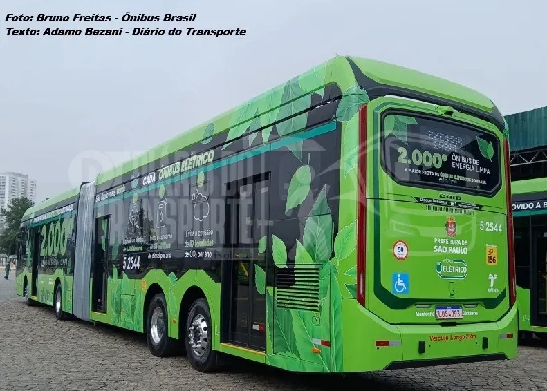 Entrega de 250 ônibus elétricos para capital paulista nesta quarta (30): Somente Eletra, serão 94 unidades. São Paulo ultrapassa 2 mil coletivos a eletricidade