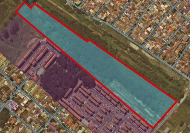 Terreno gigante vizinho a linha férrea da Colônia Afonso Pena, na Grande Curitiba, vai a leilão