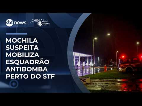 Polícia aciona esquadrão antibomba após ameaça no STF | #JornaldoSBTNews